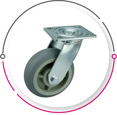 Conductive Rubber Castor Wheels